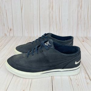 Vtg Nike GTS Womens Size 8 Challenge Court White Navy Canvas 90s Shoes Sneakers